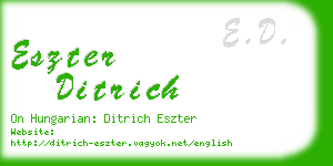 eszter ditrich business card